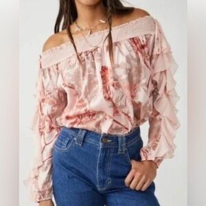 Free People Off Shoulder  Born To Love Bodysuit blouse